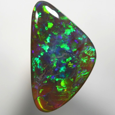 SOLID BLACK OPAL Top Quality. Flag Harlequin pattern, Crispy bright fire. SEE VIDEO